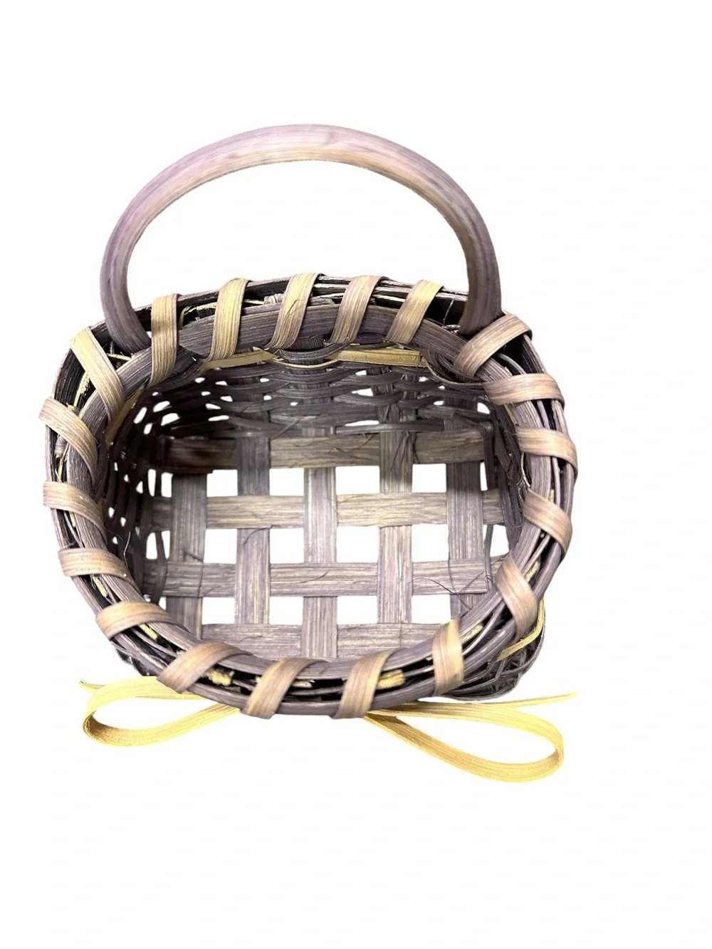 Handwoven Primitive Mini Basket | Farmhouse Rustic Decor | Country Cottage
